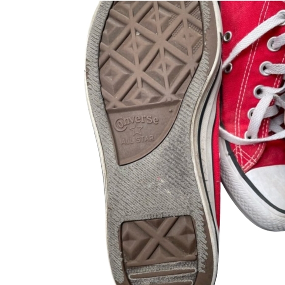 Converse Red Canvas Sneakers Runners Trendy Shoe Women's 8 - Picture 6 of 7